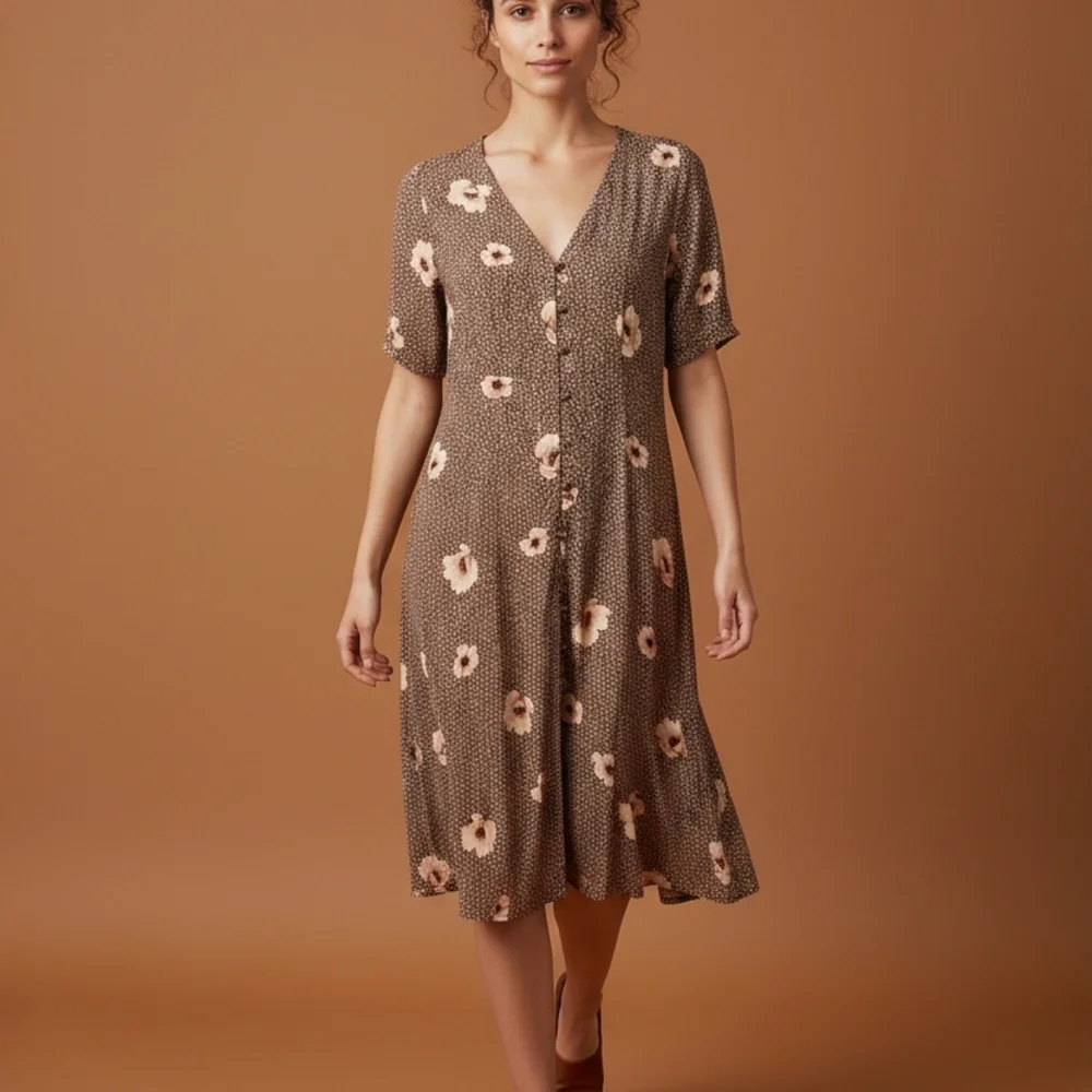 Floral V-Neck Dress - Picture 8 of 10
